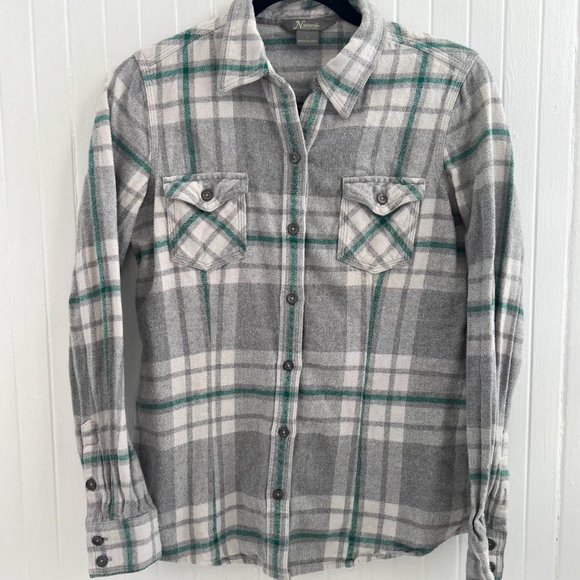 Vintage Plaid Flannel Long-sleeved Two-Pocket Shirt Size S - Picture 2 of 4